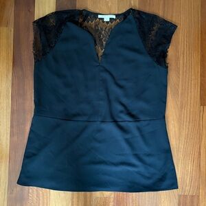 Cooper & Ella Black Lace Accent Blouse